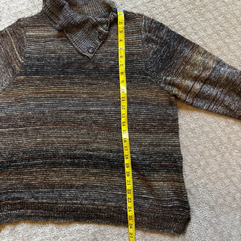 CJ Banks Neutral Multicolor Cowl Neck Sweater size 1x - Picture 7 of 11